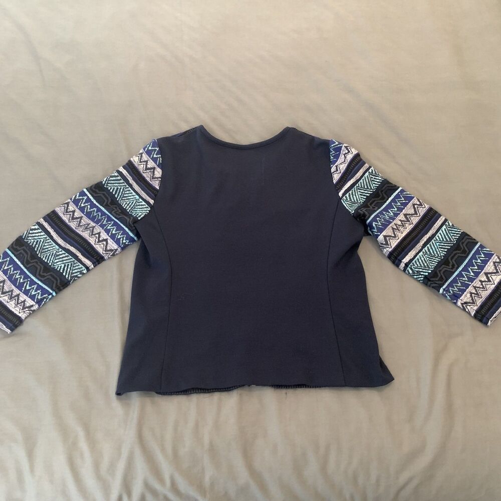 Ruby Rd Sweater Womens 10 Zip Up Geometric Pattern Pockets Jacket - Picture 6 of 7